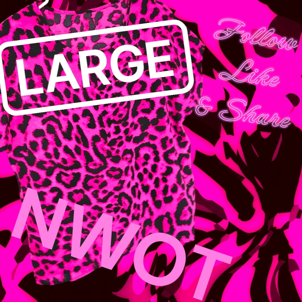 Pink Leopard Print Blouse